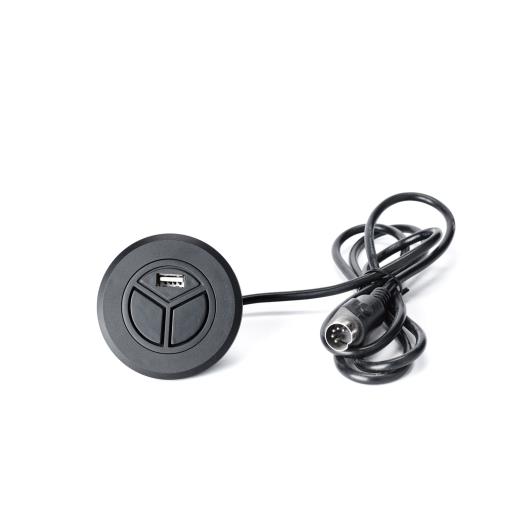 Botonera Empotrada Redonda + USB