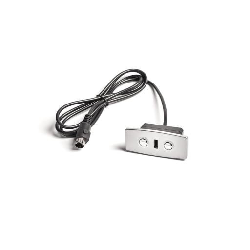 Botonera Inyectada Gris Rectangular con USB - Suministros Lomar
