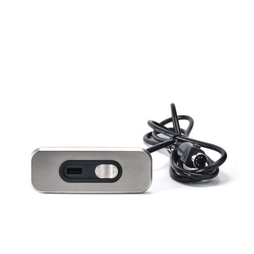 Botonera Inyectada Champagne Rectangular 1 Motor + USB