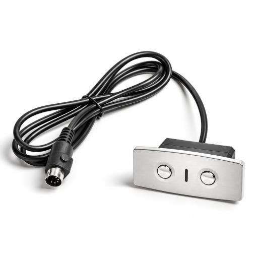 Botonera Inyectada Gris Rectangular con USB Tipo C