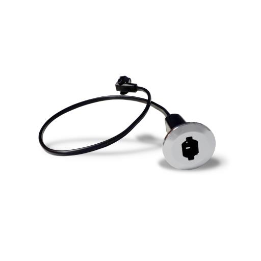 Enchufe Trasero Empotrado Metalizado