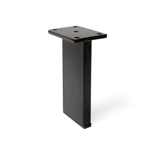 Pata Sky Negro Mate (40xH100x1.0) Placa (40x52x4) 4 agujeros Ø5