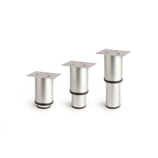 Pata Coliseo (Ø50xH90/H150x1.0) Silver