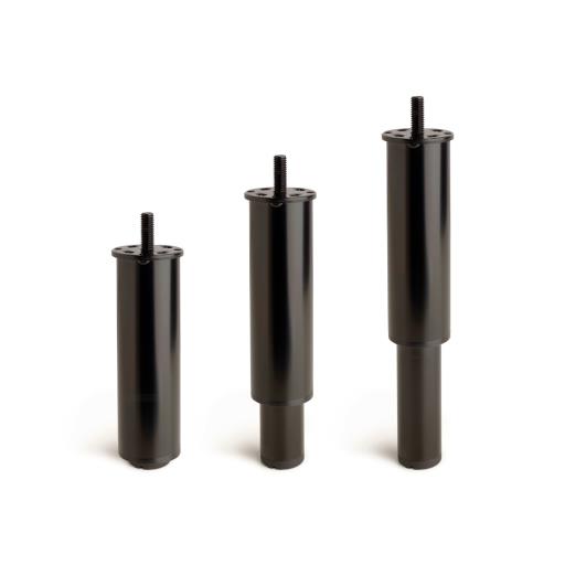 Pata Coliseo (Ø35xH120/H180x1.5) M8 Negro