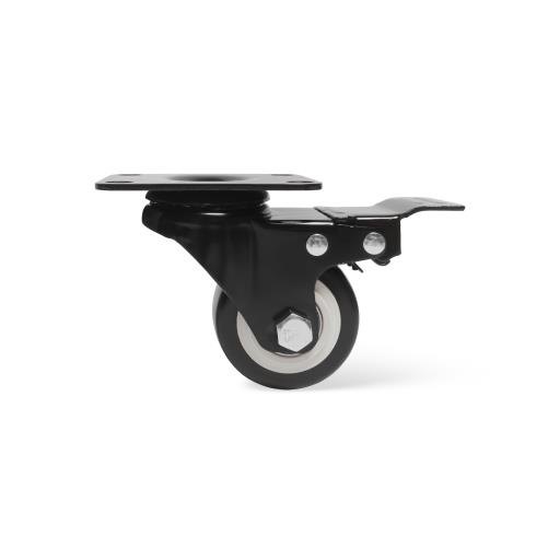 Pata Rueda 360º Ø65xH91 Negro con Freno