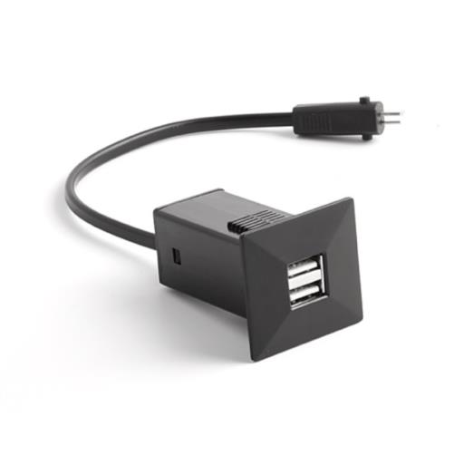 Base Cargador 2 USB Negro - Suministros Lomar