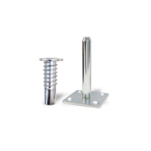 Soporte Brazo Desmontable H80 mm. con Placa + Seta